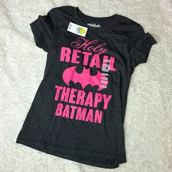 Holy retail therapy Batman t-shirt - juniors S NWT - Picture 1 of 4